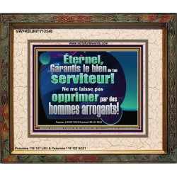 Éternel, Garantis le bien de ton serviteur! Art mural des Écritures (GWFREUNITY12546) 