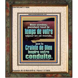 que la Crainte de Dieu inspire votre conduite. Image chrétienne vivante et juste (GWFREUNITY11606) 