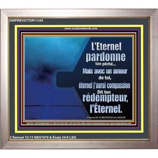 avec un amour éternel j'aurai compassion de toi, Dit ton rédempteur, l'Éternel. Décor unique de la Bible de puissance (GWFREVICTOR11342) 