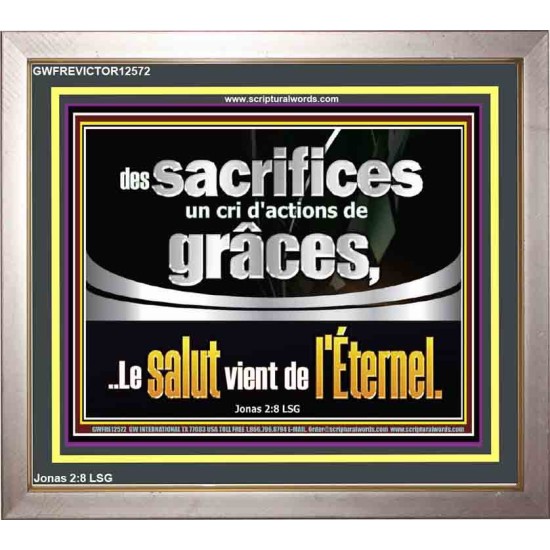 sacrifices un cri d'actions de grâces, Décoration murale personnalisée (GWFREVICTOR12572) 