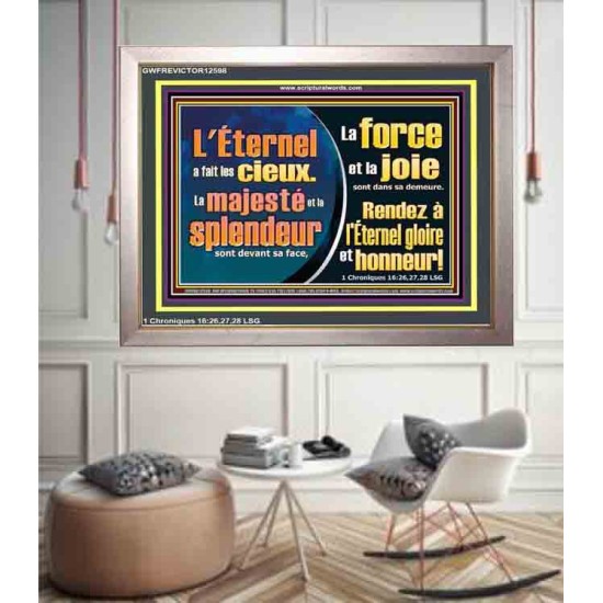 Rendez à l'Éternel gloire et honneur! Art mural moderne personnalisé (GWFREVICTOR12598) 