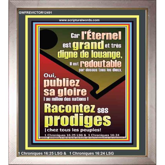 Racontez ses prodiges |chez tous les peuples! Décor scripturaire de portrait (GWFREVICTOR12491) 