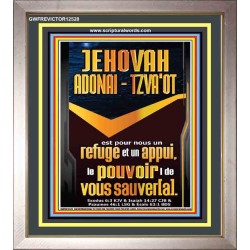 JEHOVAH ADONAI  TZVA'OT Art mural versets bibliques (GWFREVICTOR12528) "14X16"