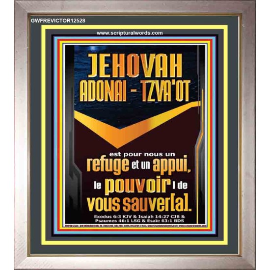 JEHOVAH ADONAI  TZVA'OT Art mural versets bibliques (GWFREVICTOR12528) 