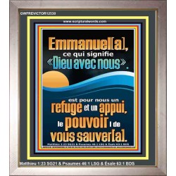 Emmanuel[a], ce qui signifie «Dieu avec nous». Art religieux (GWFREVICTOR12530) 