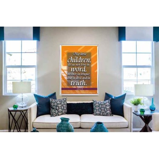 TRUE LOVE   Contemporary Christian Wall Art Acrylic Glass frame   (GWABIDE 232)   