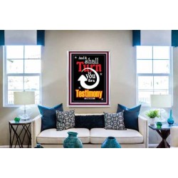 TURN TO YOU FOR A TESTIMONY   Framed Lobby Wall Decoration   (GWABIDE 3354)   "16X24"