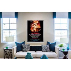 WITH MY SONG WILL I PRAISE HIM   Framed Sitting Room Wall Decoration   (GWABIDE 4538)   "16X24"