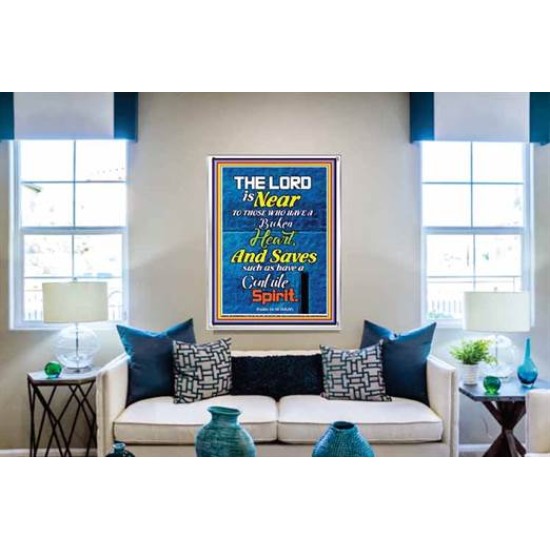 THE LORD IS NEAR   Bible Verse Acrylic Glass Frame   (GWABIDE 6534)   