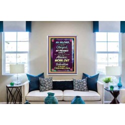 WORK OUT YOUR SALVATION   Christian Quote Frame   (GWABIDE 6777)   "16X24"