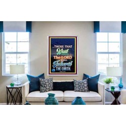 WAIT UPON THE LORD   Bible Verses Frame for Home   (GWABIDE 7425)   "16X24"