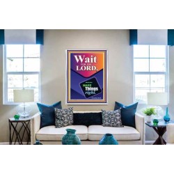 WAIT FOR THE LORD   Framed Scriptural Dcor   (GWABIDE 8069)   "16X24"