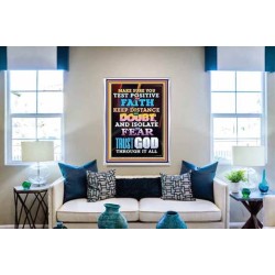 TRUST GOD AT ALL TIMES   Biblical Paintings Acrylic Glass Frame   (GWABIDE 8415)   "16X24"