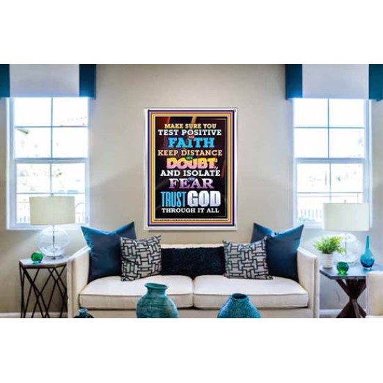 TRUST GOD AT ALL TIMES   Biblical Paintings Acrylic Glass Frame   (GWABIDE 8415)   