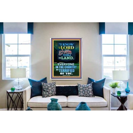 THE LORD HAS GIVEN YOU THIS LAND   Christian Wall Dcor Frame   (GWABIDE 8595)   