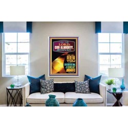 THE LORD GOD ALMIGHTY   Contemporary Christian Wall Art Acrylic Glass frame   (GWABIDE 8641)   