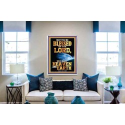 WHO MADE HEAVEN AND EARTH   Encouraging Bible Verses Framed   (GWABIDE 8735)   "16X24"