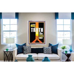 WALK IN THE TRUTH   Large Framed Scripture Wall Art   (GWABIDE 9121)   "16X24"