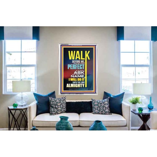 WALK BEFORE ME   Bible Verse Frames online   (GWABIDE 9129)   