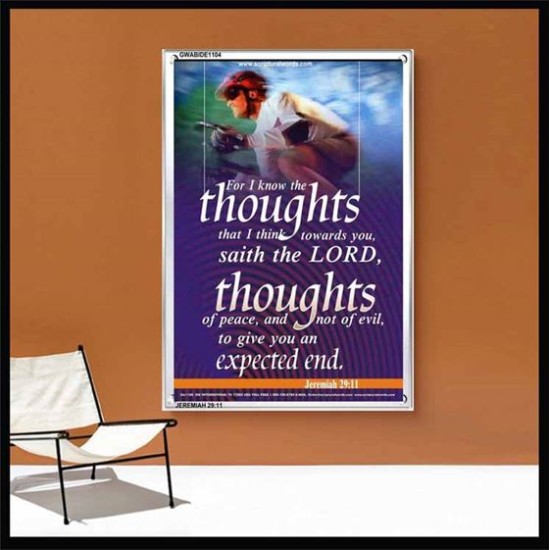 THE THOUGHTS OF PEACE   Inspirational Wall Art Poster   (GWABIDE 1104)   