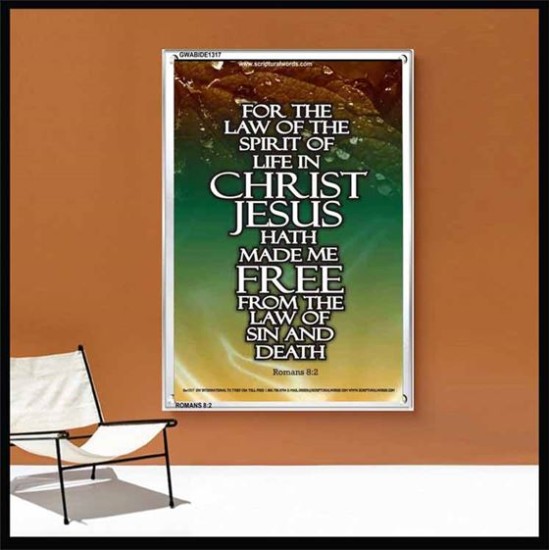 THE SPIRIT OF LIFE IN CHRIST JESUS   Framed Religious Wall Art    (GWABIDE 1317)   