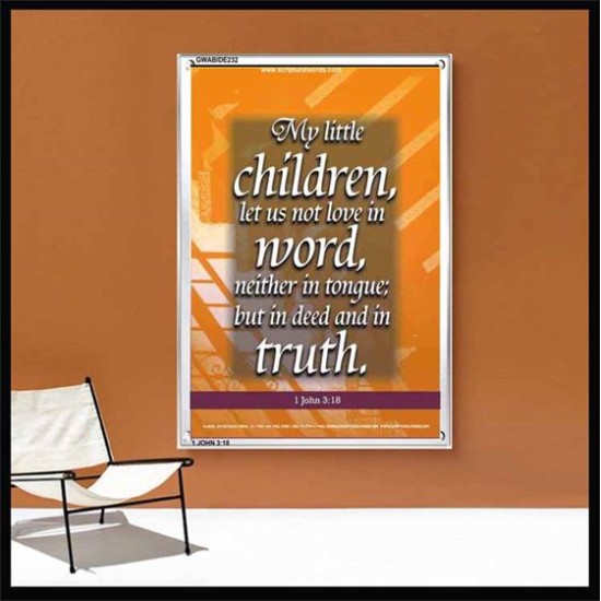 TRUE LOVE   Contemporary Christian Wall Art Acrylic Glass frame   (GWABIDE 232)   