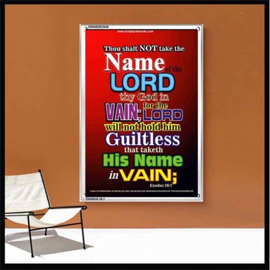 THE NAME OF THE LORD   Framed Scripture Art   (GWABIDE 3048)   