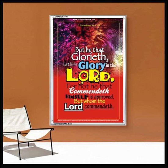 WHOM THE LORD COMMENDETH   Large Frame Scriptural Wall Art   (GWABIDE 3190)   