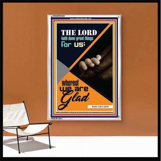 THE LORD HATH DONE GREAT THINGS   Scripture Wooden Frame   (GWABIDE 5204)   