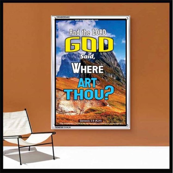 WHERE ARE THOU   Custom Framed Bible Verses   (GWABIDE 6402)   