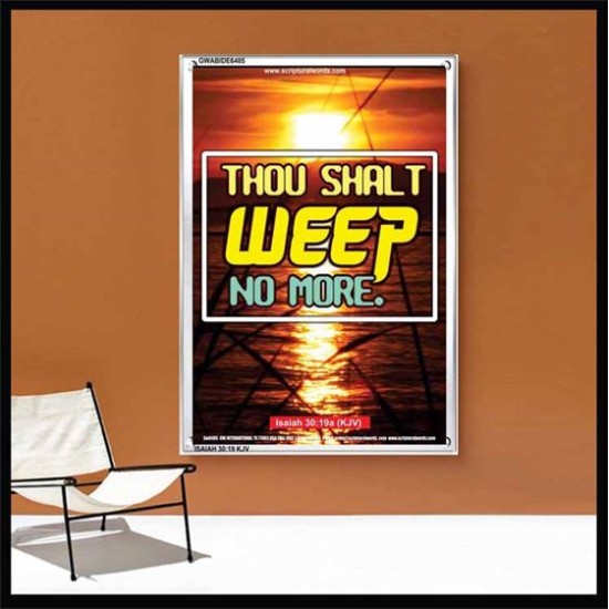 WEEP NO MORE   Framed Bible Verse   (GWABIDE 6485)   