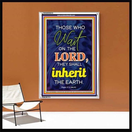 WAIT ON THE LORD   contemporary Christian Art Frame   (GWABIDE 6519)   