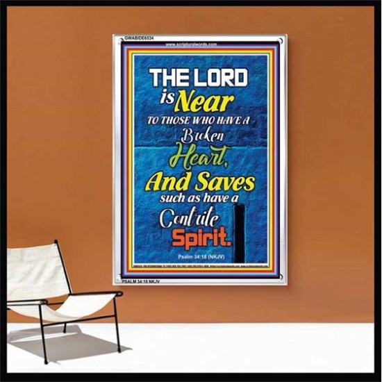 THE LORD IS NEAR   Bible Verse Acrylic Glass Frame   (GWABIDE 6534)   