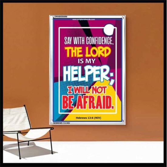 THE LORD IS MY HELPER   Framed Picture   (GWABIDE 6890)   