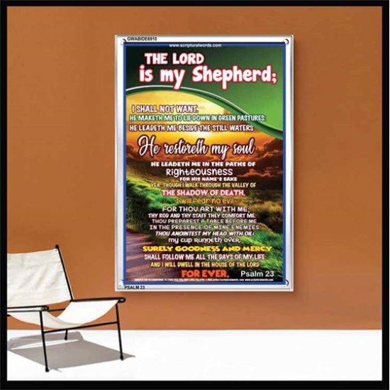 THE LORD IS MY SHEPHERD   Inspiration Wall Art Frame   (GWABIDE 6910)   