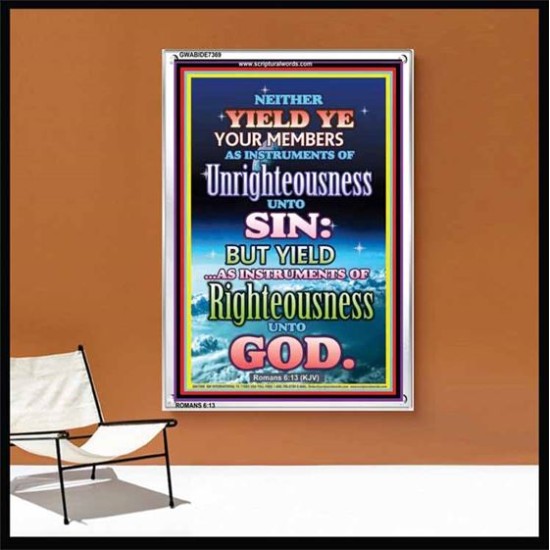 UNRIGHTEOUSNESS   Contemporary Christian Paintings Acrylic Glass frame   (GWABIDE 7369)   