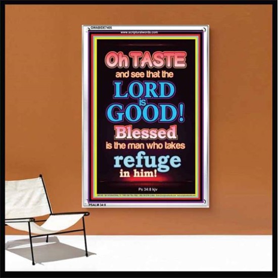 THE LORD IS GOOD   Framed Bible Verse   (GWABIDE 7405)   