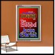 MY HOUSE IS COVERED BY THE BLOOD OF JESUS   Framed Hallway Wall Decoration   (GWABIDE 7694)   