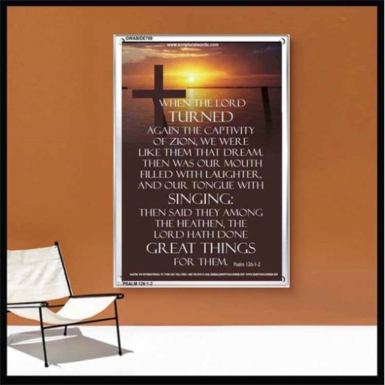 THE LORD HAS DONE GREAT THINGS   Bible Verses Wall Art   (GWABIDE 789)   