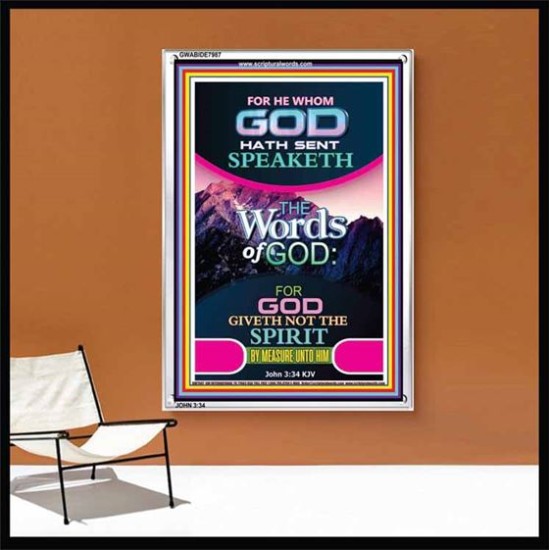 THE WORDS OF GOD   Framed Interior Wall Decoration   (GWABIDE 7987)   