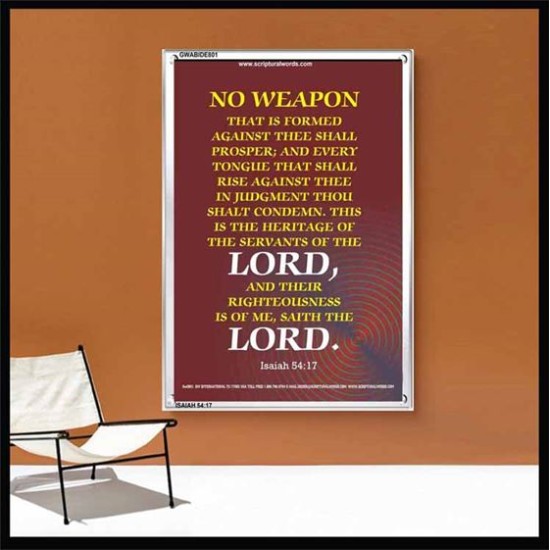 ABSOLUTE NO WEAPON    Christian Wall Art Poster   (GWABIDE 801)   