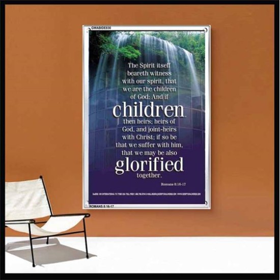 WE ARE THE CHILDREN OF GOD   Scriptural Portrait Acrylic Glass Frame   (GWABIDE 830)   