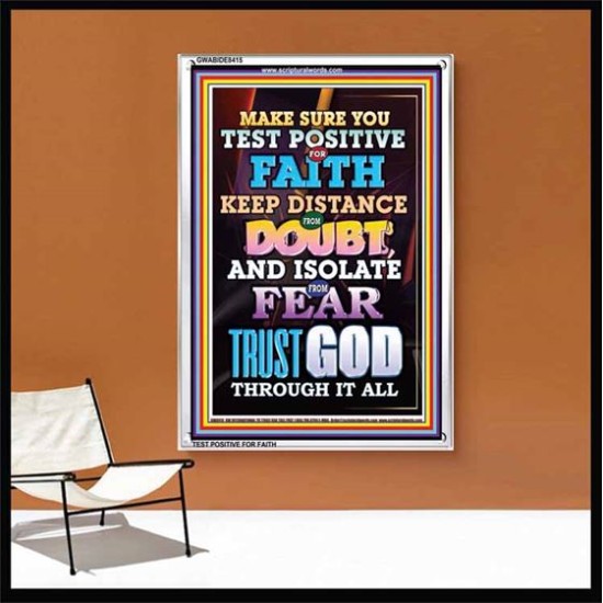 TRUST GOD AT ALL TIMES   Biblical Paintings Acrylic Glass Frame   (GWABIDE 8415)   