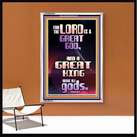 THE LORD IS A GREAT GOD   Scripture Wood Framed Signs   (GWABIDE 8553)   