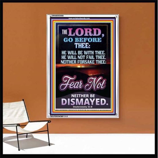 THE LORD GO BEFORE THEE   Christian Quotes Frame   (GWABIDE 8560)   