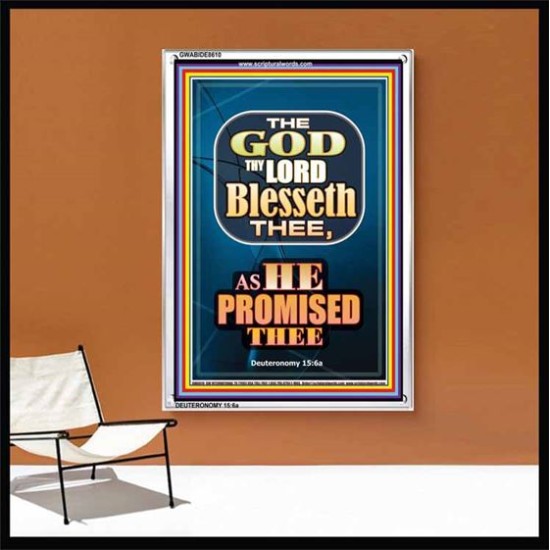 THE LORD BLESS THEE   Acrylic Glass Frame Scripture Art   (GWABIDE 8610)   