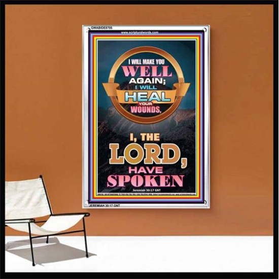 THE LORD HAS SPOKEN   Bible Verses Frame for Home Online   (GWABIDE 8705)   