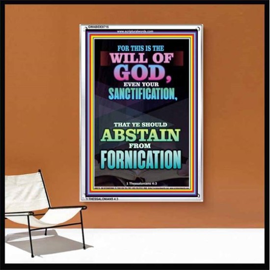 ABSTAIN FROM FORNICATION   Scripture Wall Art   (GWABIDE 8715)   