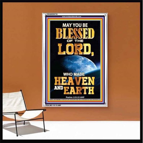 WHO MADE HEAVEN AND EARTH   Encouraging Bible Verses Framed   (GWABIDE 8735)   