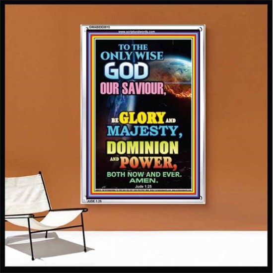 THE ONLY WISE GOD   Contemporary Christian Wall Art Acrylic Glass frame   (GWABIDE 8815)   